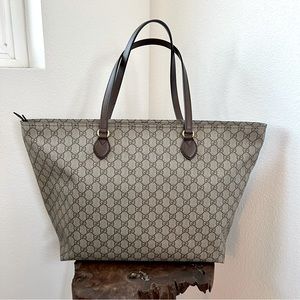 Gucci Large Interlocking Ophidia GG Soft Supreme & Leather Tote